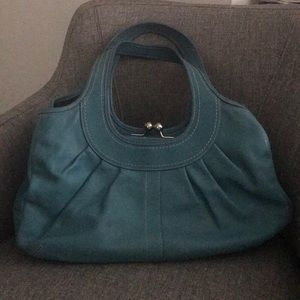 ❌SOLD❌Coach blue leather handbag